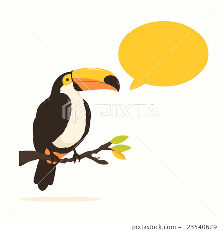 [Speech bubble] Toucan and speech bubble 123540629
