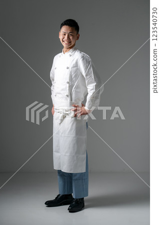 Boys, teenage chef coat, whole body Boys, teenage chef coat, whole body 123540730
