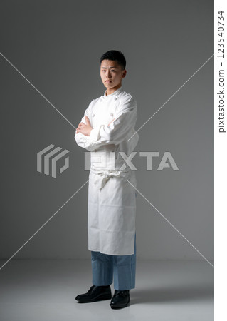 Boys, teenage chef coat, whole body Boys, teenage chef coat, whole body 123540734