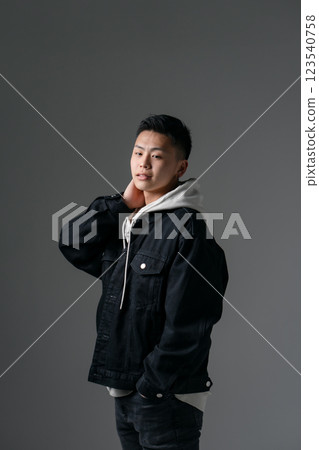 Male, teenage, casual, portrait 123540758