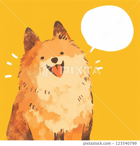 [Speech bubble] Dog and speech bubble 123540799
