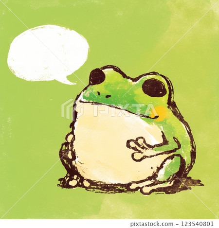 [Speech bubble] Frog and speech bubble 123540801