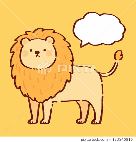 [對話泡泡] 獅子與對話泡泡 123540816