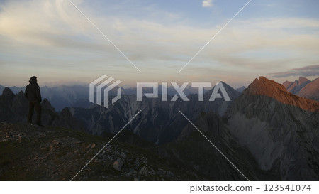 Ursprungssattel Nordlinger hut on Karwendel Hohenweg, Austria 123541074
