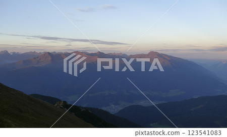 Panoramic view from Nordlinger hut on Karwendel Hohenweg, Austria Panoramic view from Nordlinger hut on Karwendel Hohenweg, Austria 123541083