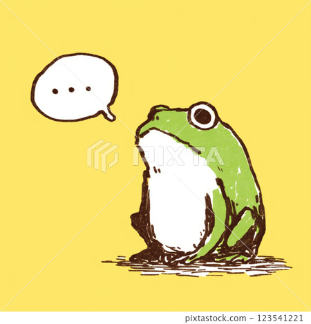 [Speech bubble] Frog and speech bubble 123541221