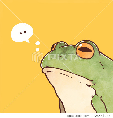 [Speech bubble] Frog and speech bubble 123541222