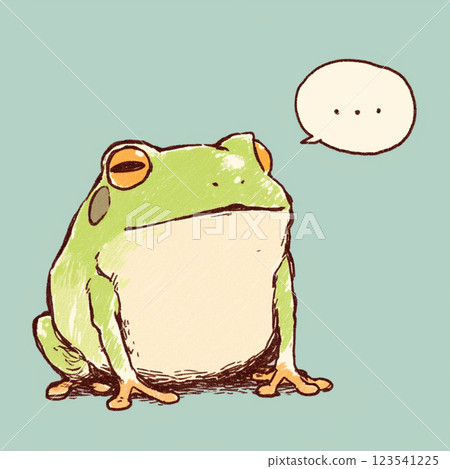 [Speech bubble] Frog and speech bubble 123541225