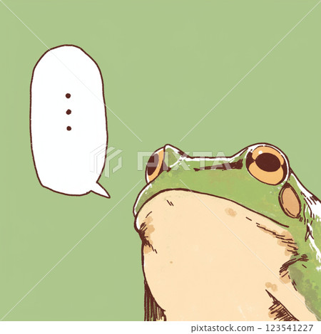 [Speech bubble] Frog and speech bubble 123541227