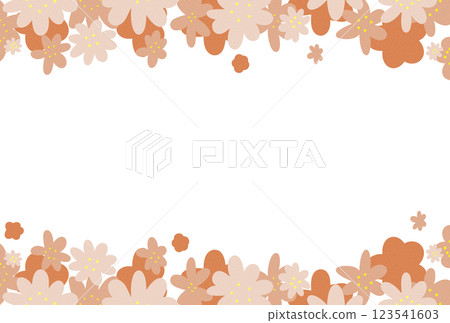 橘色花相框 橘色花相框 123541603