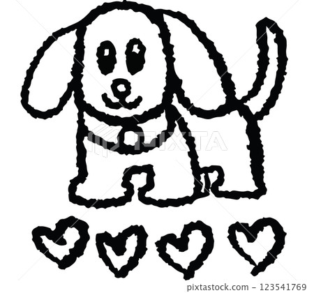 Hand drawn crayon puppy outline for kid colouring book, cartoon characters, comic, patch, shirt print, dog drawing, adopt and rescue animal, pet shop, foster home, shelter, sticker, dog shape Hand drawn crayon puppy outline for kid colouring book, cartoon characters, comic, patch, shirt print, dog drawing, adopt and rescue animal, pet shop, foster home, shelter, sticker, dog shape 123541769