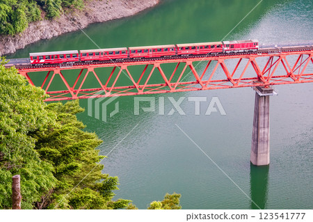 【靜岡縣】穿越大井川鐵道彩虹橋的電車 123541777