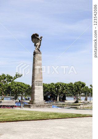 Graf Zeppelin Memorial in Konstanz, Lake Constance in Germany 123542086