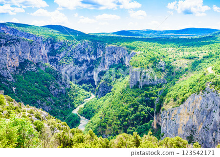 Mountain landscape, Verdon Gorge in France. 123542171