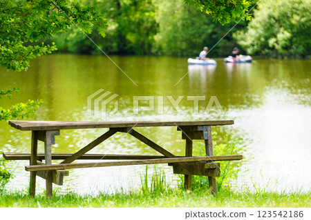 Lake landscape in France 123542186