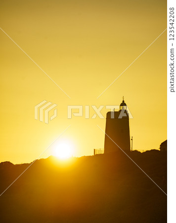 Carbonera lighthouse, Punta Mala, La Alcaidesa, Spain. Carbonera lighthouse, Punta Mala, La Alcaidesa, Spain. 123542208