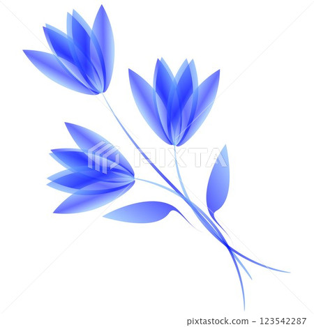 Abstract blue flowers. Abstract blue flowers. 123542287