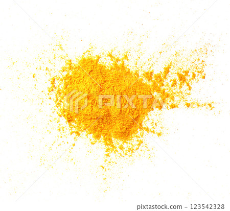 rmeric powder on white background. rmeric powder on white background. 123542328