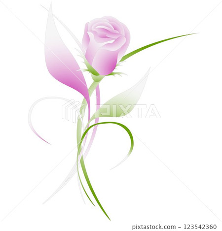 Abstract bunch of flowers on a white background. 123542360