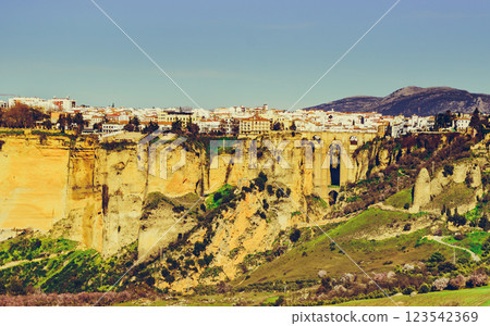 Ronda town and valley, Andalusia, Spain. Ronda town and valley, Andalusia, Spain. 123542369