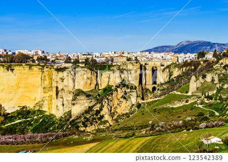Ronda town with old bridge, Andalusia, Spain. Ronda town with old bridge, Andalusia, Spain. 123542389
