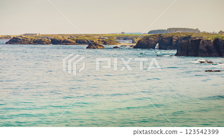 Cathedral Beach in Galicia Spain. 123542399