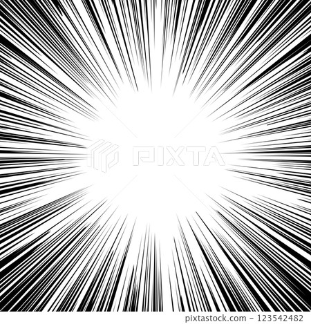 集中線、輻射、動畫 123542482