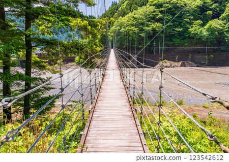 [Shizuoka Prefecture] Ryogoku Suspension Bridge over the Okuoi River 123542612