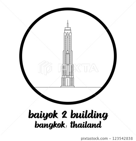 Circle Icon Baiyok 2 Building. Vector illustration Circle Icon Baiyok 2 Building. Vector illustration 123542838