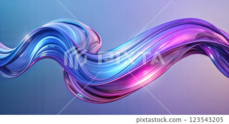 An enchanting fusion of blue and purple tones in a flowing, abstract composition evoking a sense of calm and wonder 123543205