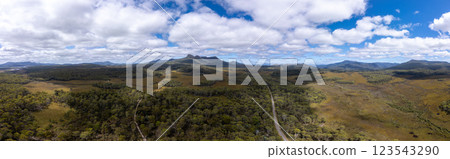Derwent Bridge Landscape Views in Tasmania Australia Derwent Bridge Landscape Views in Tasmania Australia 123543290