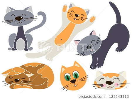 Set of color illustrations in hand draw style 123543313