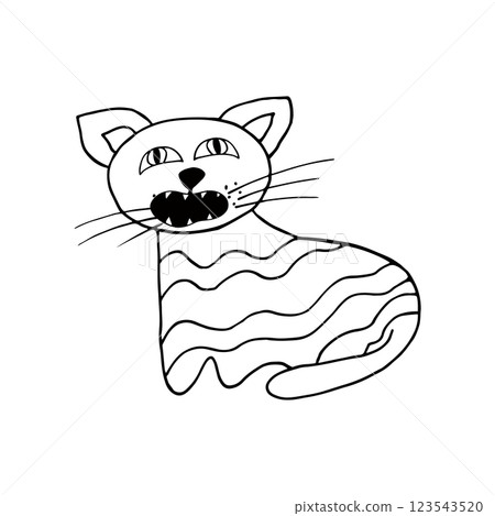 Halloween illustration in hand draw style. Element of your design 123543520