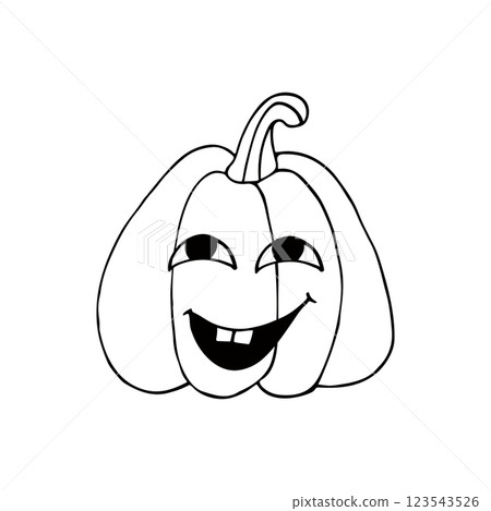 Halloween illustration in hand draw style. Element of your design 123543526
