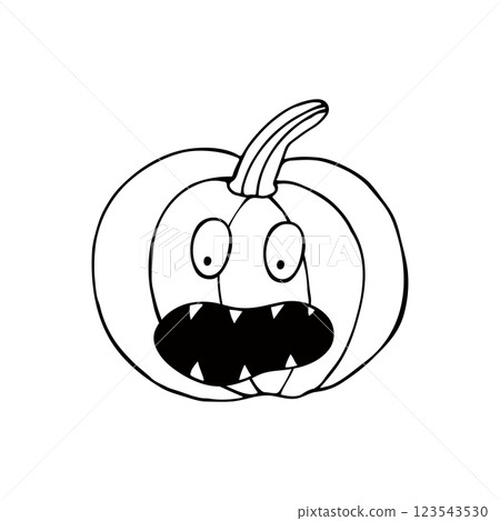 Halloween illustration in hand draw style. Element of your design 123543530