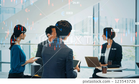 商業集團與金融科技形象 123543726