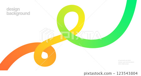 Template with colorful gradient squiggles shapes. 123543804