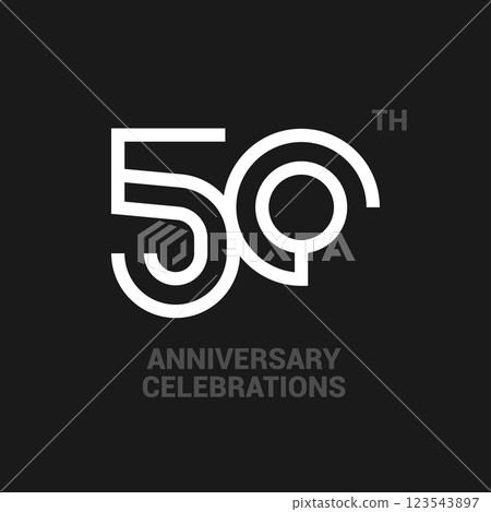 Anniversary logo or emblem design for event. 123543897