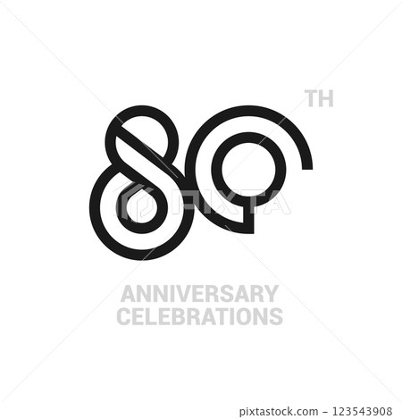 Anniversary logo or emblem design for event. 123543908