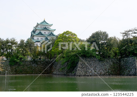 Nagoya Castle from the north side in Naka-ku, Nagoya City, Aichi Prefecture 5_April 2024 Nagoya Castle from the north side in Naka-ku, Nagoya City, Aichi Prefecture 5_April 2024 123544225