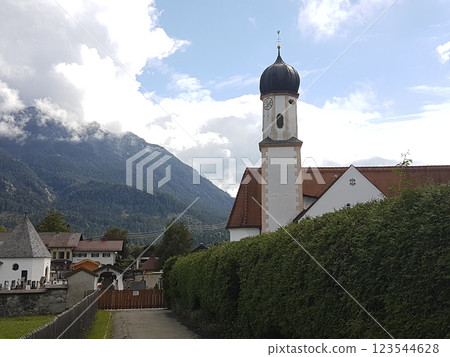 Church St. Jakob in Wallgau, Bavaria, Germany Church St. Jakob in Wallgau, Bavaria, Germany 123544628