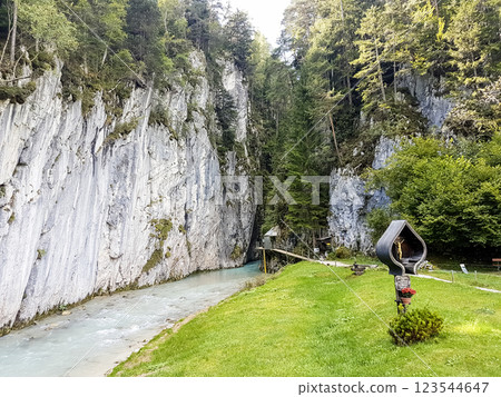 Leutascher Geisterklamm canyon, Tyrol, Austria 123544647