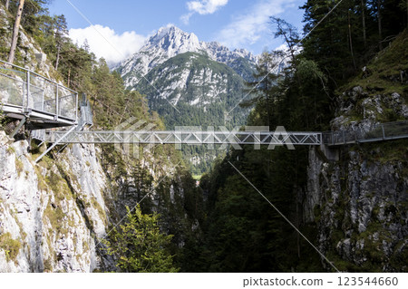 Leutascher Geisterklamm canyon, Tyrol, Austria 123544660