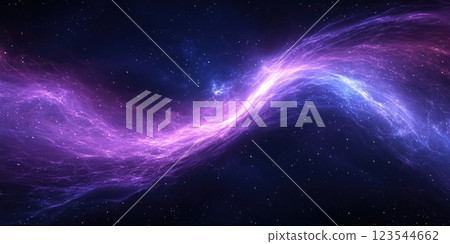 Colorful cosmic swirl with vibrant purple and blue hues in the vastness of space 123544662