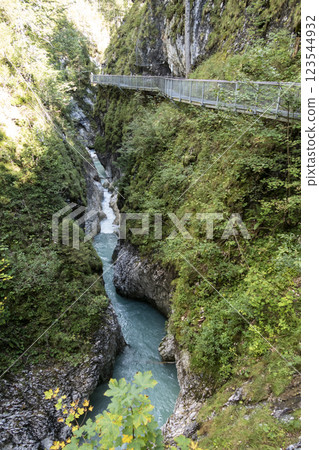 Leutascher Geisterklamm canyon, Tyrol, Austria 123544932