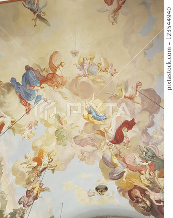 Church of Leutasch in Tyrol, Austria 123544940