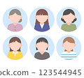 Women's simple icon set 01 123544945