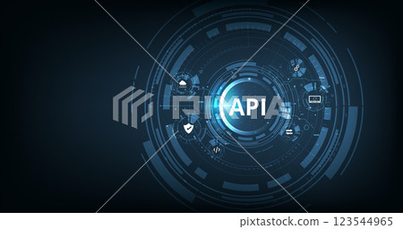 Application Programming Interface (API) concept. 123544965