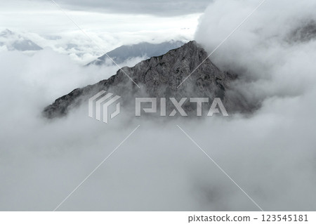Karwendel mountains on Karwendel Hohenweg in Austria 123545181
