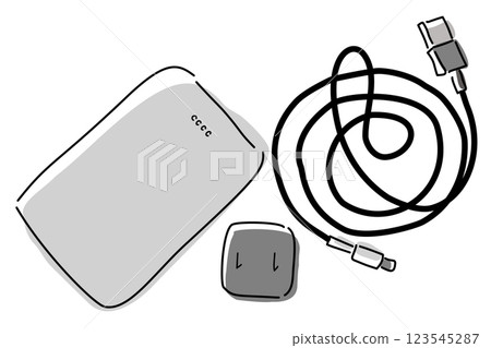 Illustration of mobile battery Illustration of mobile battery 123545287